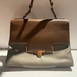 Vintage LANVIN Satchel Bag, Leather
